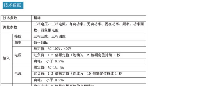 多功能电力监控仪表